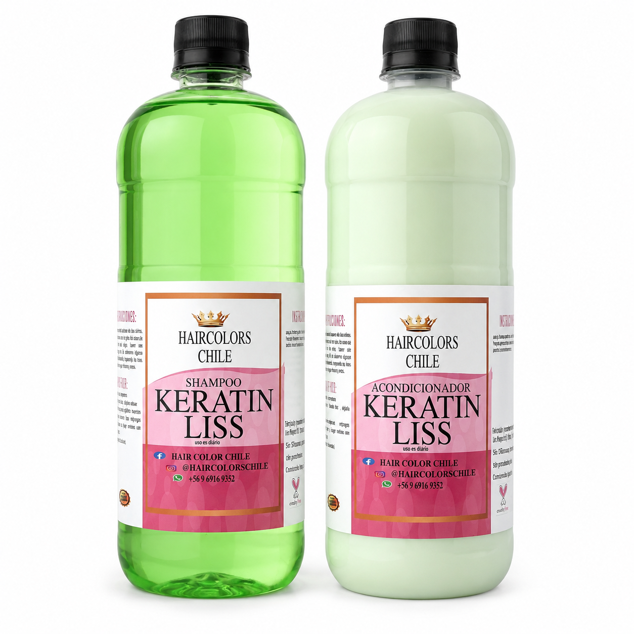 PACK SHAMPOO & ACONDIONADOR KERATIN LISS 1000ML
